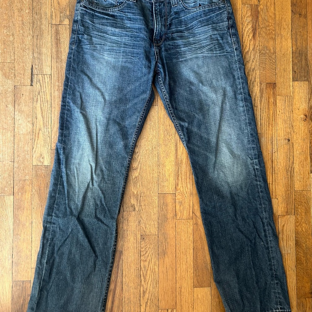 Guess Men's Dark Blue Straight Jeans